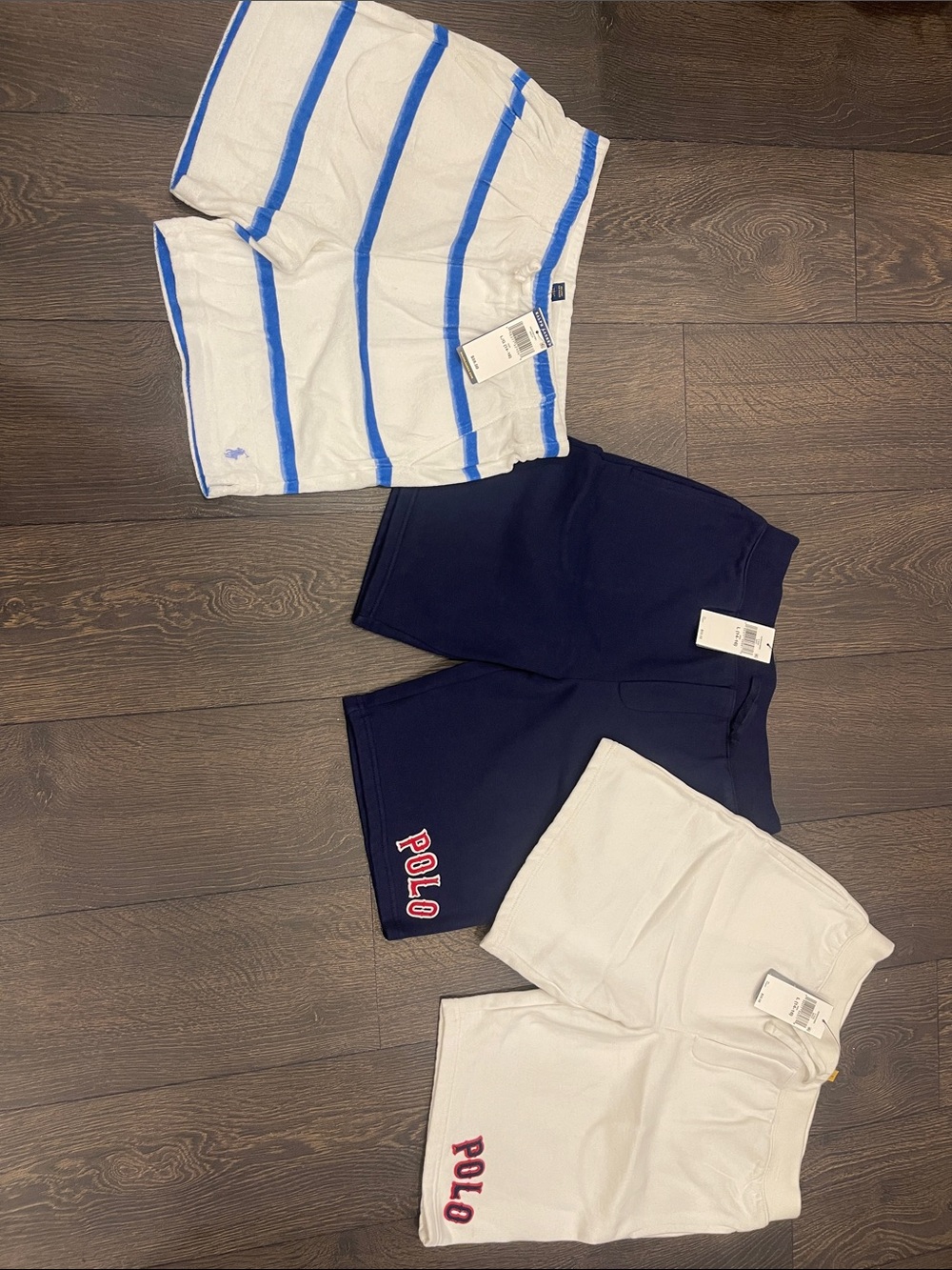 Polo by Ralph Lauren Kids Navy and White Shorts Pack - 3-Pack